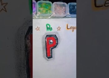 how to draw 3d letter ” P” #shorts #drawing #art #artist