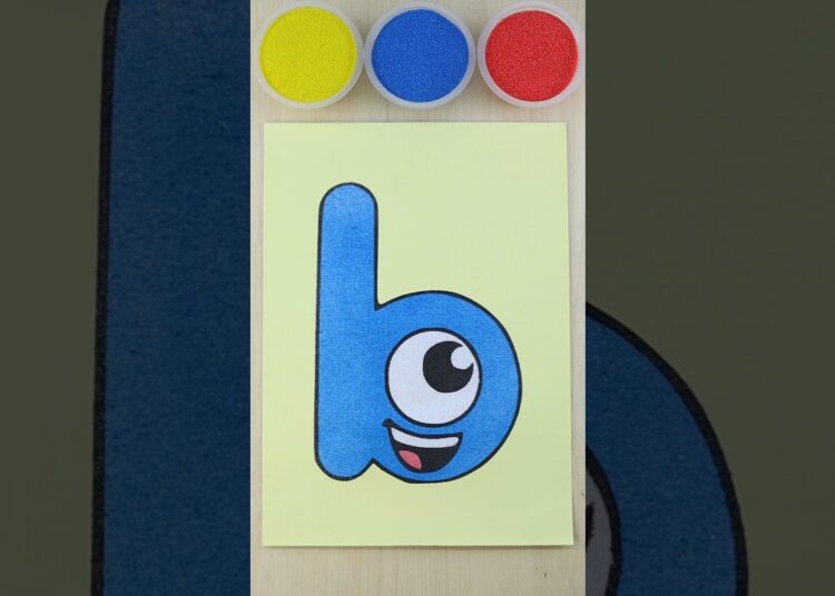 The Alphabet b | Sand Art Painting #shorts #relaxing #satisfying #alphabet #trending