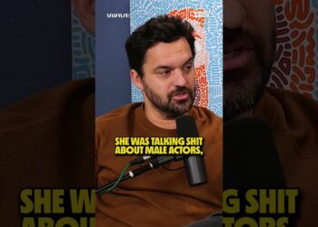 Jake Johnson’s reaction to Maya Hawke’s take 🤣 #funny #celebrity #shorts
