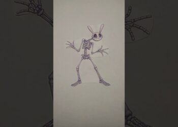 JAX 🤯 Skeleton to Character Transformation Evolution #shorts #jax #digitalcircus #viral #art #diy