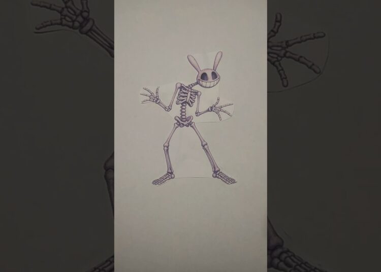 JAX 🤯 Skeleton to Character Transformation Evolution #shorts #jax #digitalcircus #viral #art #diy