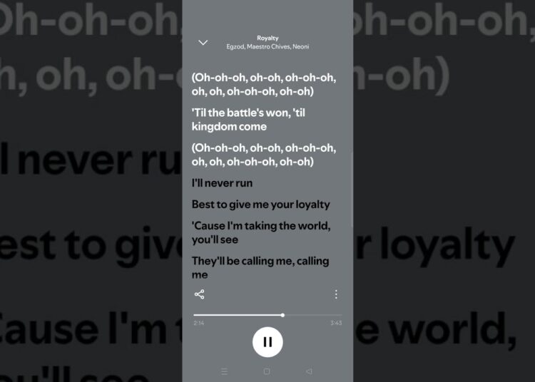 Royalty song lyrics #lyrics #royalty #englishsongs
