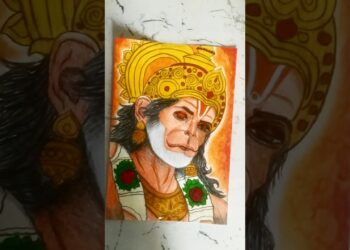 Hanuman Ji ❤️#art #drawing #painting #artist #hardwork #support #shorts