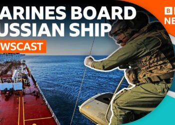 Royal Marines Take Control Of Russian Shadow Fleet Tanker | BBC Newscast