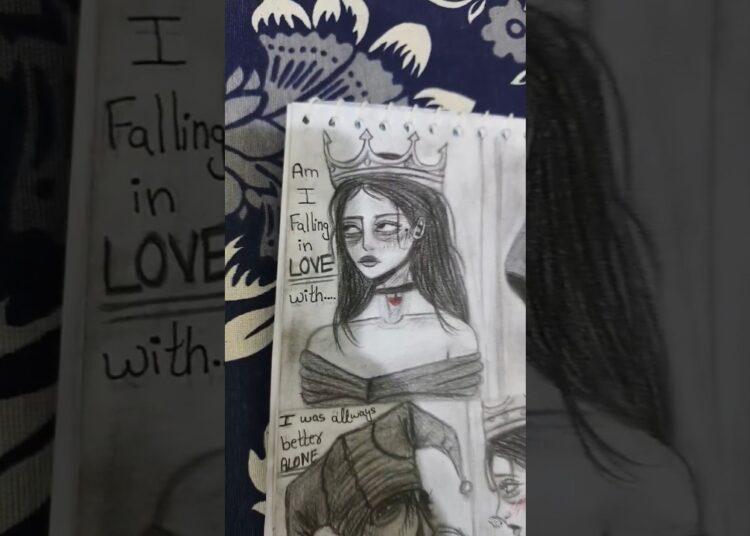 Falling in love ~ jester x princess 🎭👑#art #drawing #artist #jester@KAROLINAPRIHODKO
