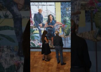 Obama Presidential Center Portrait Unveiling #michelleobama #barackobama #art