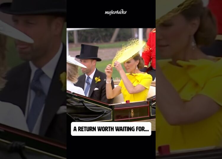 Catherine’s long-awaited return to Royal Ascot, glowing in yellow.