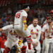 ST LOUIS, MISSOURI - MAY 19: Iván Herrera #48 of the St. Louis Cardinals celebrates after hitting a three-run walk-off home run against the Pittsburgh Pirates in the tenth inning at Busch Stadium on May 19, 2026 in St Louis, Missouri. (Photo by Joe Puetz/Getty Images)