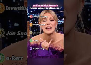 Millie Bobby Brown’s classic impersonation show #celebrity #funny #shorts #milliebobbybrown #foryou