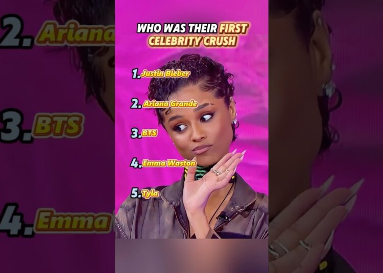 Who was their first celebrity crush? #celebrity #talkshow #jimmy #crush #funny #viral #interview