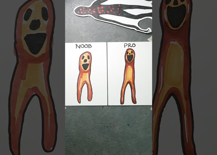 Drawing Road Lurker NOOB vs PRO ARTIST #drawingtutorial #art #beginnerarttips #drawing #horror