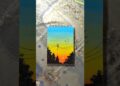 beautiful sunset painting for beginners artist 😱 #shorts #paintingforbeginners #acrylicpainting