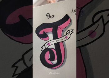 Letter ‘J’ from Normal to Pro ✨#howtodraw #art #drawing #artist #shorts