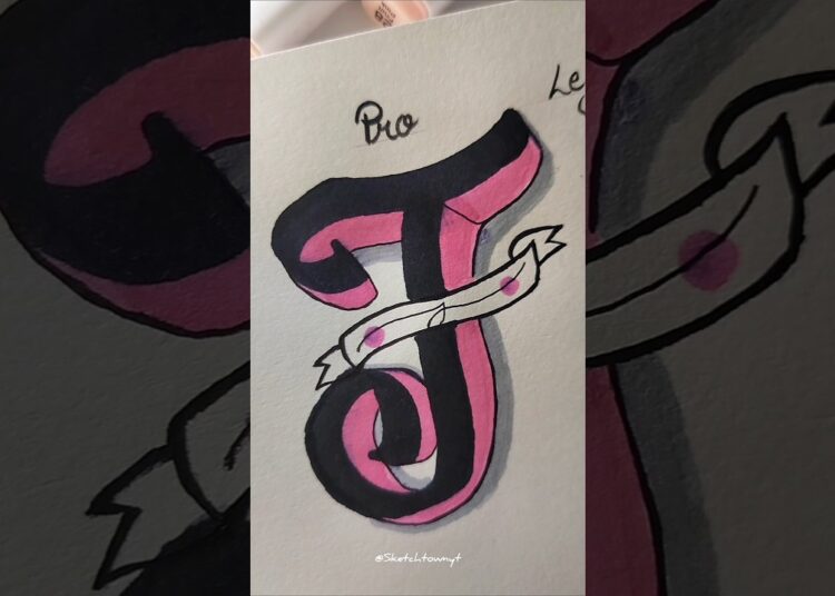 Letter ‘J’ from Normal to Pro ✨#howtodraw #art #drawing #artist #shorts