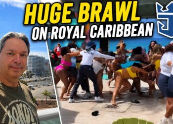 HUGE BRAWL BREAKS OUT AT ROYAL CARIBBEANS ROYAL BEACH CLUB