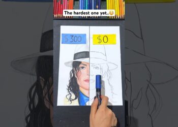 ✨I tried drawing Michael Jackson  with 0 dollars art supplies ..😳 #art #shorts
