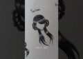 How to draw hair tutorial✏️ #drawing #tutorial #howtodraw #sketch #art #shorts