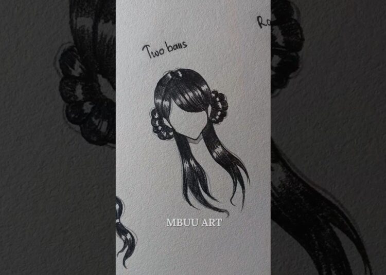 How to draw hair tutorial✏️ #drawing #tutorial #howtodraw #sketch #art #shorts