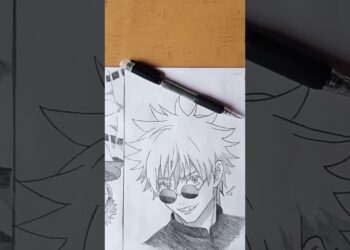 How I draw Jujutsu Kaisen characters 🤯 #art #drawing #jujutsukaisen #shorts