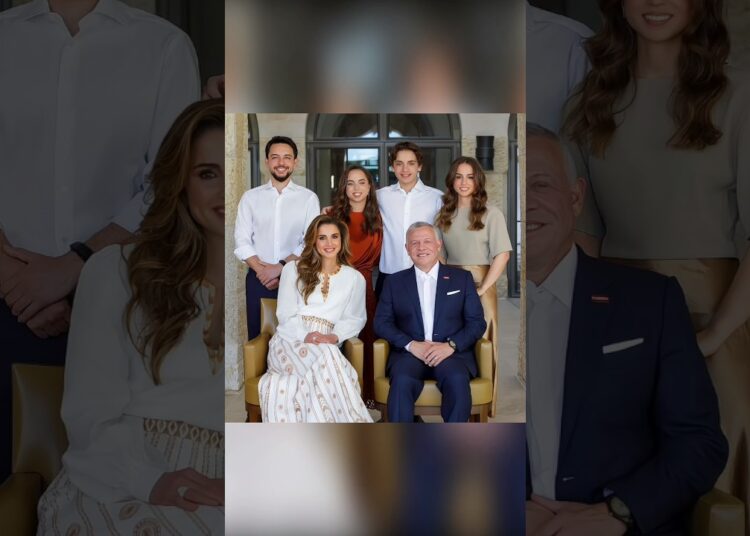 Royalty and Grace: Queen Rania and King Abdullah Family ❤️ #JordanRoyalFamily #QueenRania #shorts