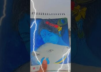 Krishna ji ka penting 😊#drawing #art #sketch #shorts #viral #trending #krishna
