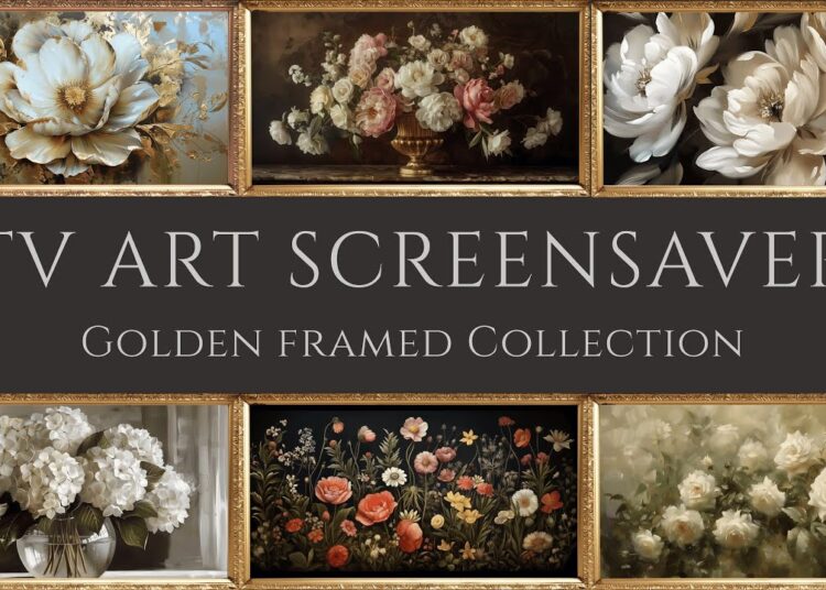 TV ART SLIDESHOW 24/7 | Vintage Floral Gallery 🌼4K Framed Art Screensaver for Living Room