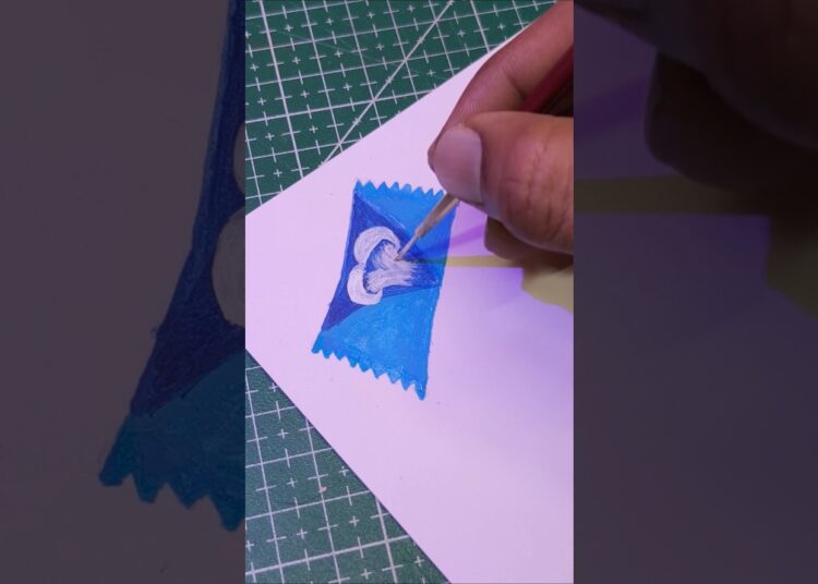 Center Fresh Cover Realistic Painting 😍 | So Satisfying! #art #ownvoice #telugu