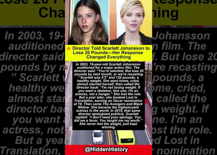 Director Told Scarlett Johansson to Lose 20 Pounds #shorts #facts #celebrity