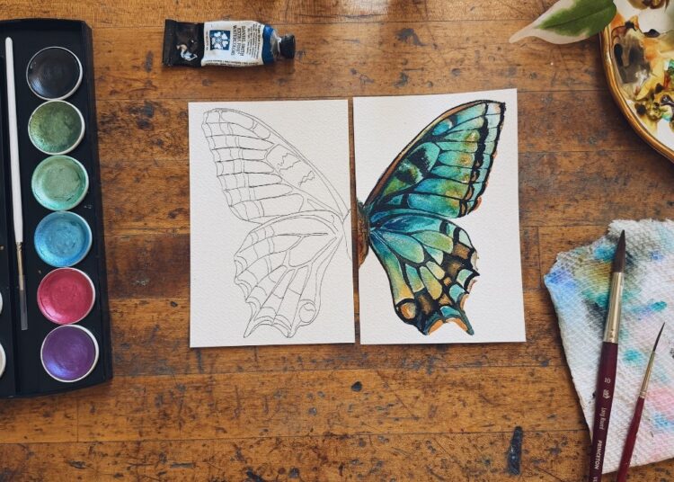 Learn How To Paint a Butterfly Wing | June Let’s Make Art Matter For Jesse