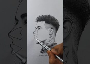 Face drawing techniques 😍❤️✍️  #art #artist #cartoon #drawing #satisfying #paint #shorts #neymar