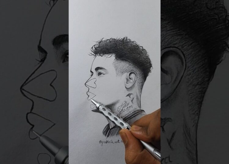 Face drawing techniques 😍❤️✍️  #art #artist #cartoon #drawing #satisfying #paint #shorts #neymar