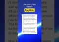 are you a fast talker? #lyrics #music #singer #test