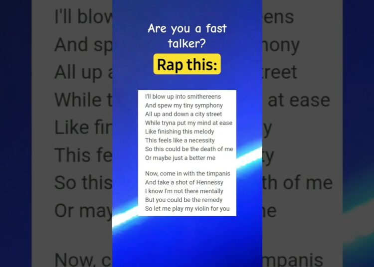 are you a fast talker? #lyrics #music #singer #test