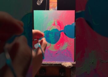 A painting you can only truly see through blue glasses #art #painting
