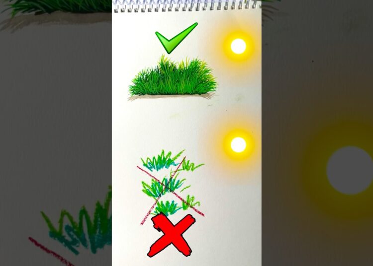 😂Baccho Jaisi Grass ￼Karna Chhod Do #shorts #tutorial #painting #art #artist #grass