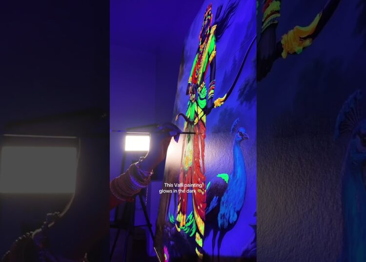 Valli glow painting 🎨🔥 #murugan #valli #painting #artist #art #saree #viral #explore #hindu #tamil