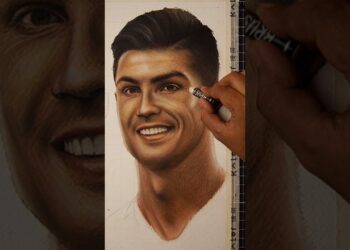 Ronaldo Drawing 😍 In progress #shorts #art #drawing #fifa #ronaldo