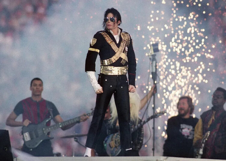 Michael Jackson performs during halftime in Super Bowl XXVII on January 31, 1993 in Pasadena, California.Credit: Steve Granitz/WireImage
