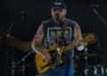 Zach Bryan arrives on stage for his headlining set on the Mane Stage at Stagecoach country music festival in Indio, Calif.,