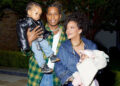 Rihanna and A$AP Rocky with their sons RZA and Riot Rose.Credit: DIGGZY/REX/Shutterstock
