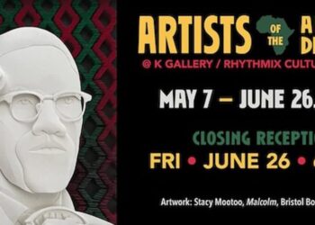 Alameda Post - The poster for the Artists of the African Diaspora exhibit at Rhythmix.