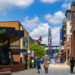 Shops, apartments, and restaurants at the Battery Atlanta