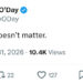 A tweet by Aubrey O'Day saying, "i guess size doesn’t matter," with engagement statistics below.