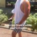 Pictured the boardshorts her husband was wearing that were deemed inappropriate.