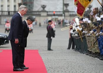 Belgian royals roll out red carpet for Japan's emperor