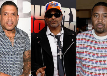 (L-R) Benzino, Jim Jones and Nas.