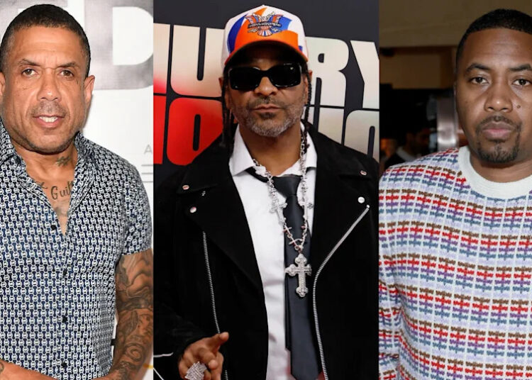 (L-R) Benzino, Jim Jones and Nas.