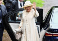 REUTERS/DYLAN MARTINEZ
                                Britains Queen Camilla arrives at the wedding of Princess Annes son, Peter Phillips and Harriet Sperling at All Saints Church in Kemble, Cirencester, Britain.