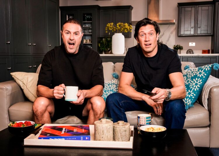 Paddy McGuinness and Vernon Kay on Celebrity Gogglebox