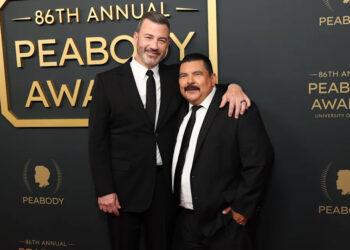 Jimmy Kimmel and Guillermo Rodriguez attend the 86th Annual Peabody Awards at Beverly Wilshire, A Four Seasons Hotel on May 31, 2026, in Beverly Hills, California.